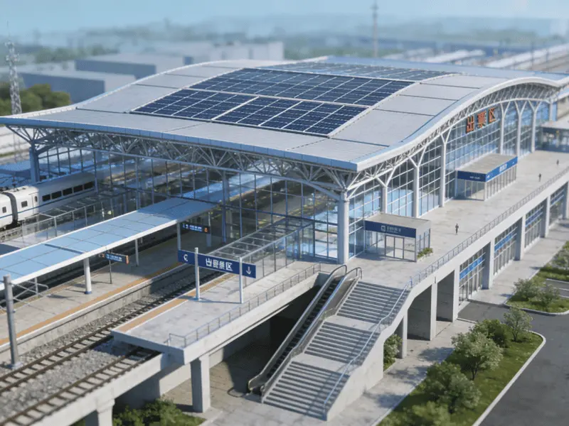 Stasiun Kereta Api Struktur Baja Multifungsi